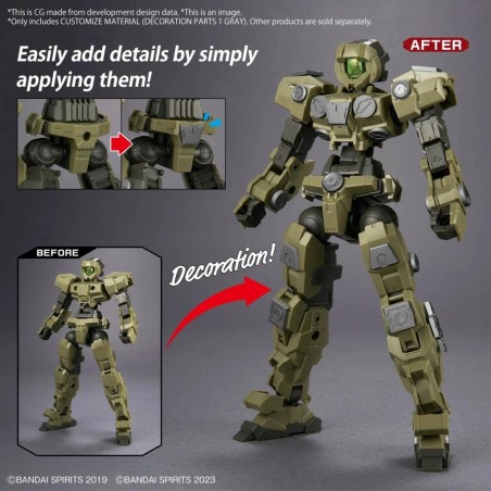 30MM - Customize Material (Decoration Parts 1 Gray) - Model Kit 