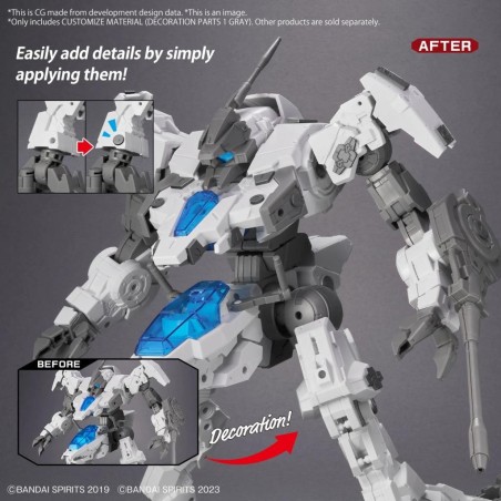 30MM - Customize Material (Decoration Parts 1 Gray) - Model Kit 