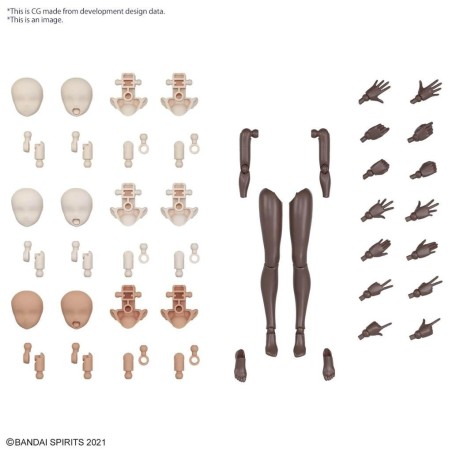 30MS - Option Body Parts Arm Parts & Leg Parts (Brown) - Model Kit 