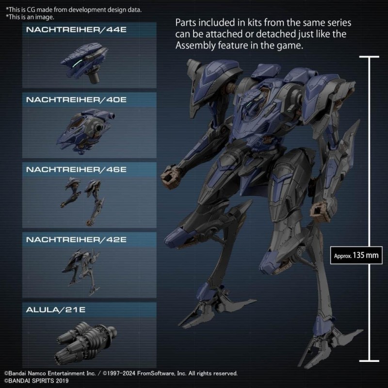 ARMORED CORE VI - Schneider Nachtreiher/40E Steel Haze - Model Kit 