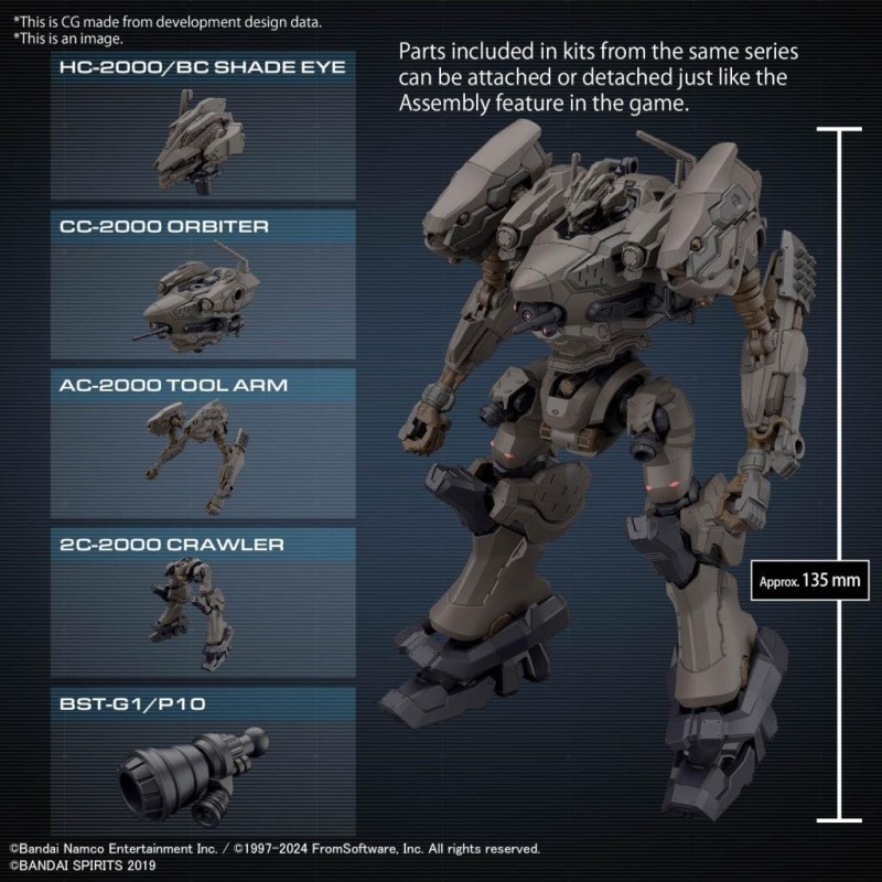 ARMORED CORE VI - RaD CC-2000 Orbiter Nightfall - Model Kit 