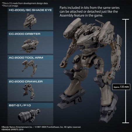 ARMORED CORE VI - RaD CC-2000 Orbiter Nightfall - Model Kit 