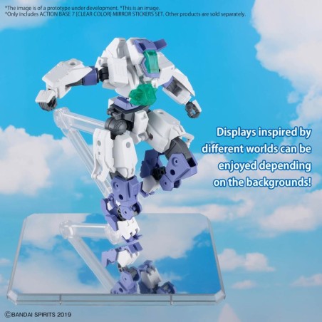 GUNDAM - Action Base 7 (Clear Color) Mirror Stickers Set - Model Kit 