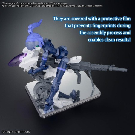 GUNDAM - Action Base 7 (Clear Color) Mirror Stickers Set - Model Kit 