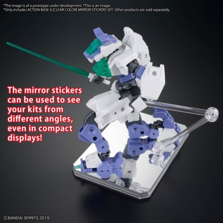 GUNDAM - Action Base 6 (Clear Color) Mirror Stickers Set - Model Kit 