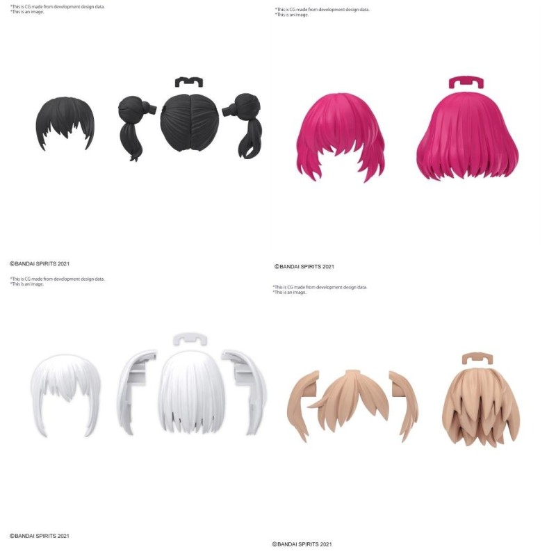 30MS - Option Hair style parts Vol.10 All 4 types - Model Kit 