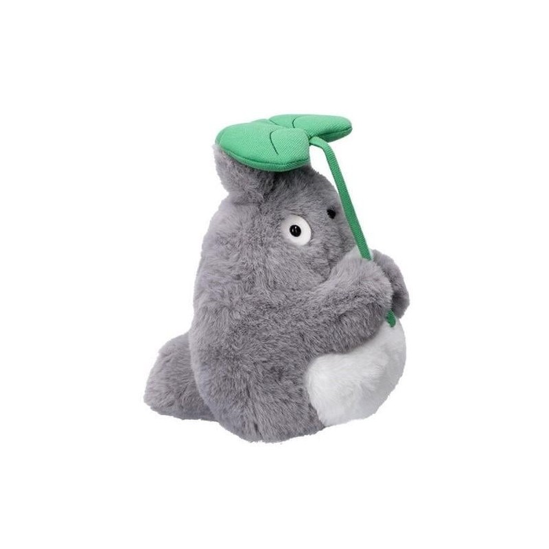 MON VOISIN TOTORO - Totoro Gris avec feuille - Peluche Nakayoshi 