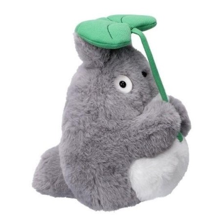 MON VOISIN TOTORO - Totoro Gris avec feuille - Peluche Nakayoshi 