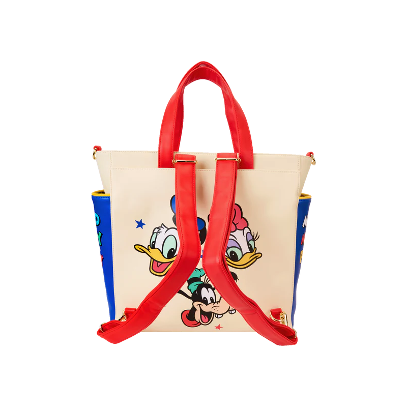 DISNEY -Mickey & Amis -Mini sac à dos & Tote Bag convertible Loungefly 
