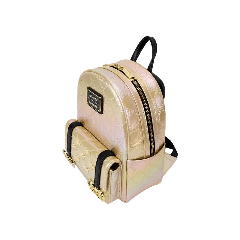 SANRIO - 50ème Anniversaire - Mini Sac à Dos Metallique Doré LoungeFly 