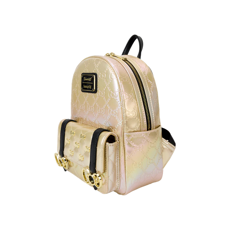 SANRIO - 50ème Anniversaire - Mini Sac à Dos Metallique Doré LoungeFly 