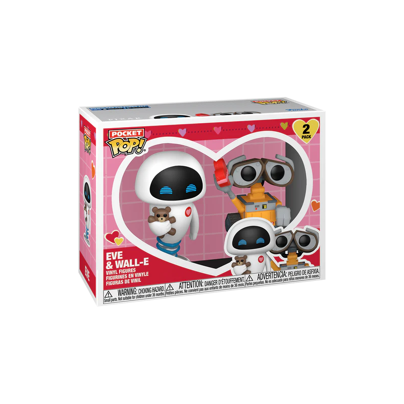 VALENTINES - Pocket Pop 2 Pack- Wall-E & Eve 