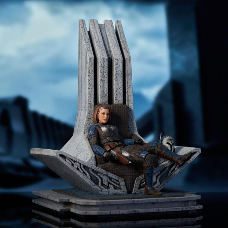 THE MANDALORIAN - Bo-Katan sur Throne - Statue Premier Collection 35cm 