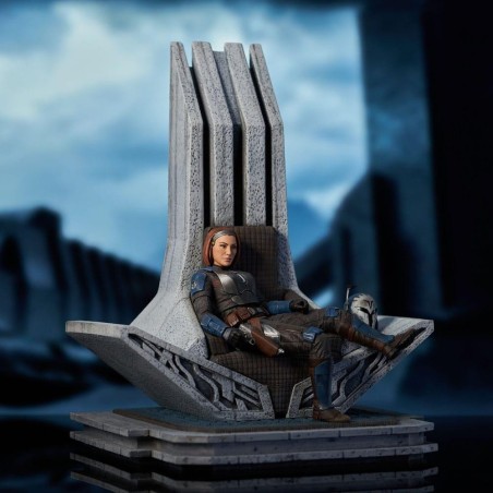THE MANDALORIAN - Bo-Katan sur Throne - Statue Premier Collection 35cm 