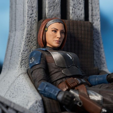 THE MANDALORIAN - Bo-Katan sur Throne - Statue Premier Collection 35cm 