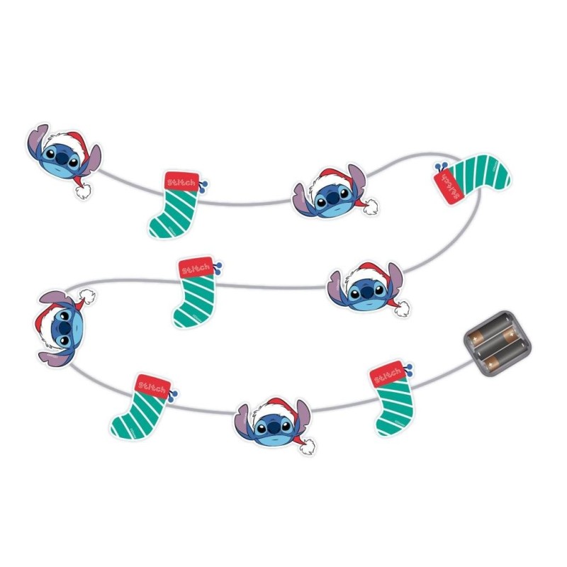 STITCH - Guirlande Lumineuse Noël - 10 LED - 1,65m 