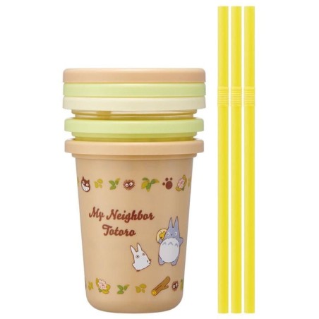 MON VOISIN TOTORO - Set de 3 verres avec pailles 