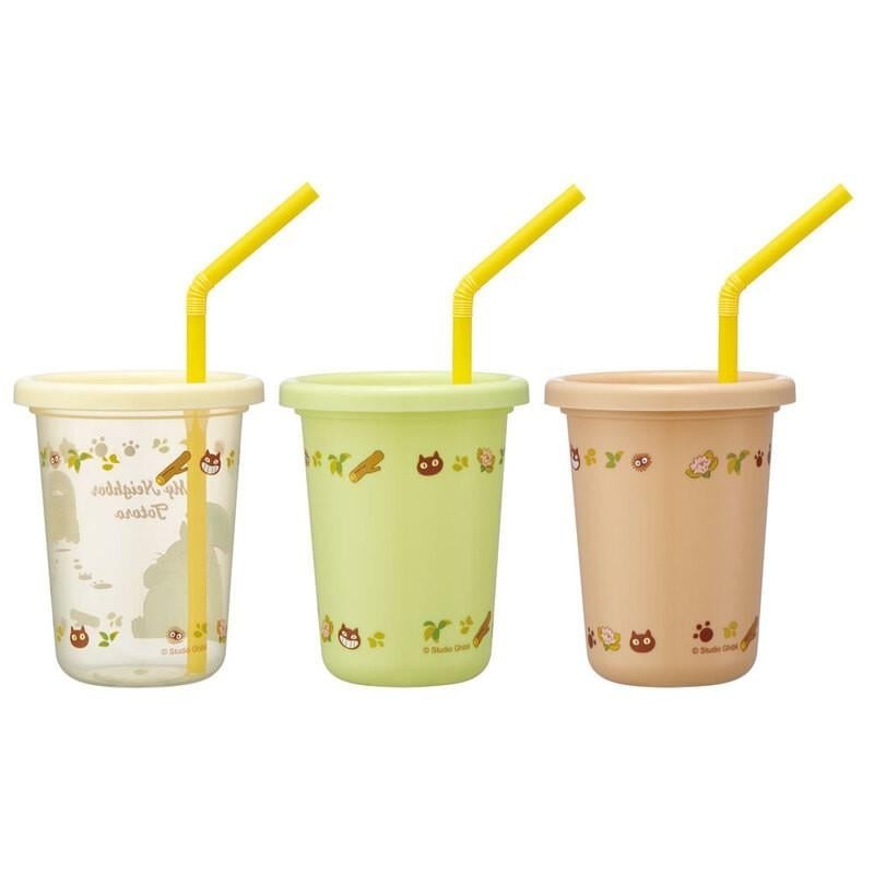 MON VOISIN TOTORO - Set de 3 verres avec pailles 