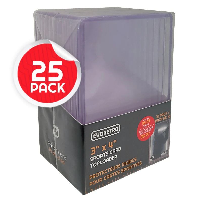 EVORETRO - 3x4 Premium Topload Card Holder 35PT 25-Pack 