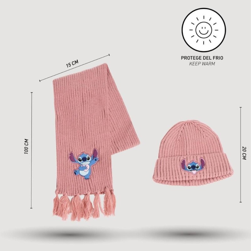STITCH - Set Bonnet  + Echarpe - 2 Pc 