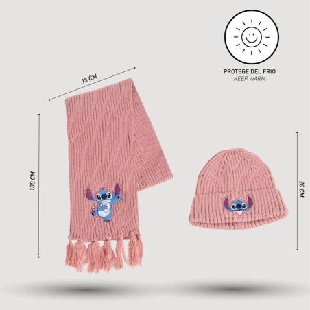 STITCH - Set Bonnet  + Echarpe - 2 Pc 