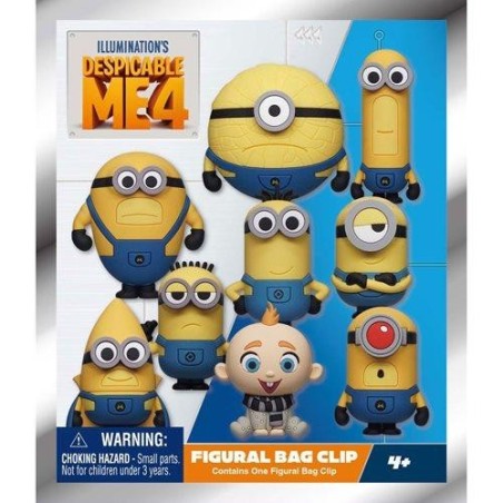 MOI MOCHE ET MECHANT 4 - Series 1 - 3D Foam Bag Clip (Display 24 Pcs) 