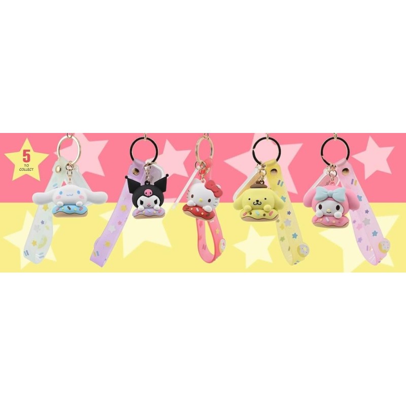 HELLO KITTY - Donuts Series - Assortiment 12 Porte-Clés 15.5cm 