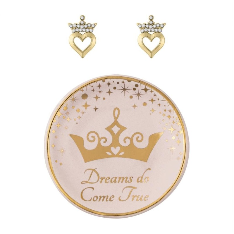 PRINCESSES - Gift Box - Boucles d'Oreilles + Plateau à Bijoux 