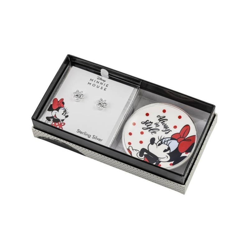 MINNIE - Gift Box - Boucles d'Oreilles + Plateau à Bijoux 