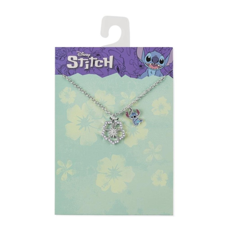 STITCH - Flower - Collier en Laiton Plaqué Argent 