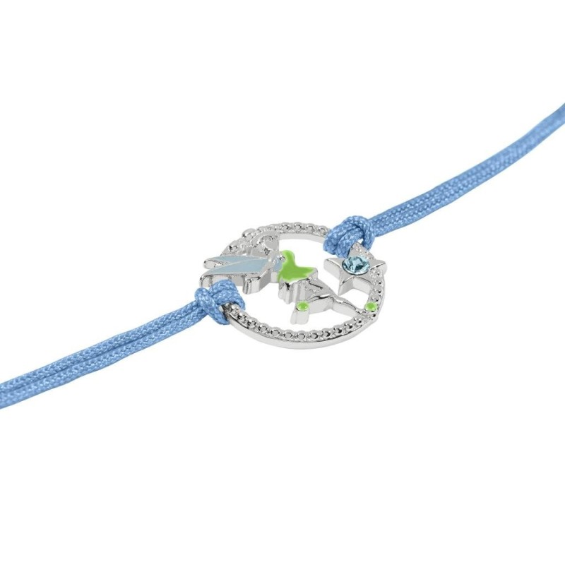LA FEE CLOCHETTE - Bracelet Cordes Ajustable + Pendentif 