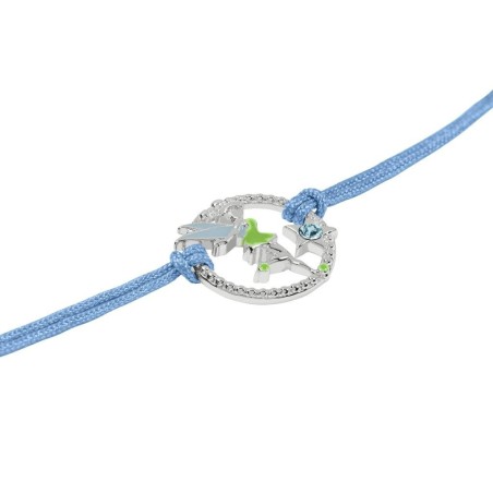 LA FEE CLOCHETTE - Bracelet Cordes Ajustable + Pendentif 