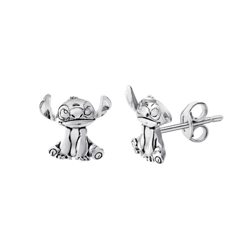 STITCH - Silver - 1 Paire de Clous d'Oreilles - Laiton Plaqué Argent 