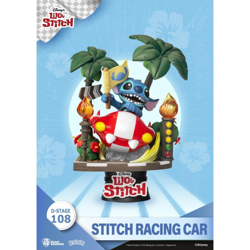 LILO & STITCH - Stitch Racing Car - Diorama D-Stage 14.6cm 