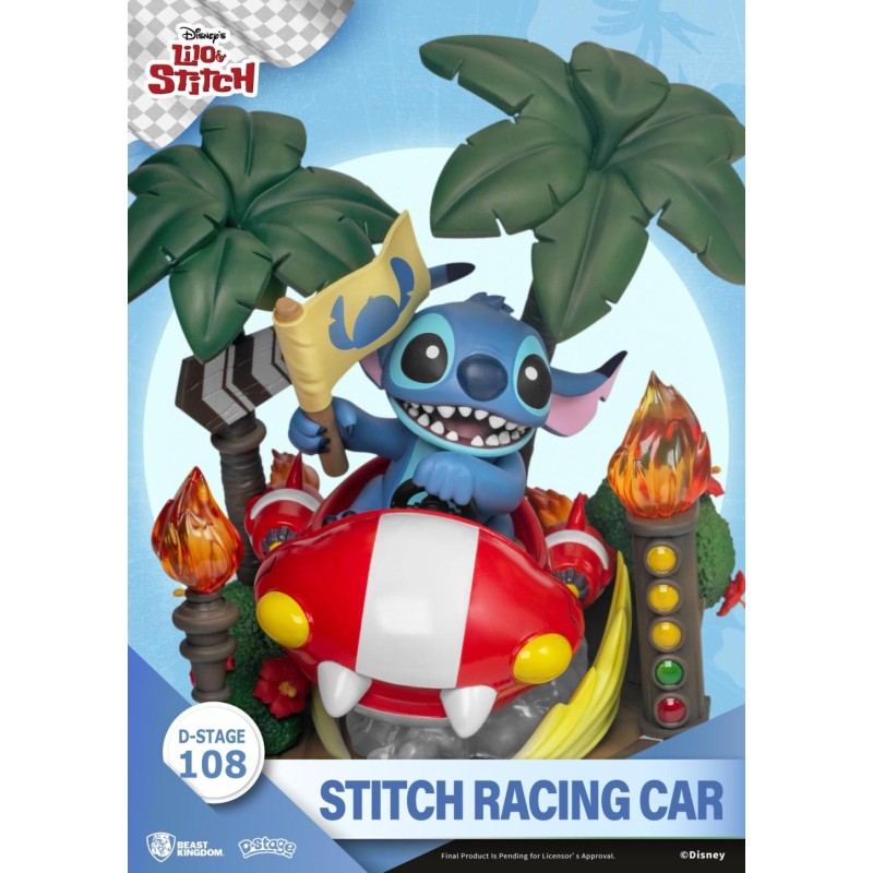 LILO & STITCH - Stitch Racing Car - Diorama D-Stage 14.6cm 