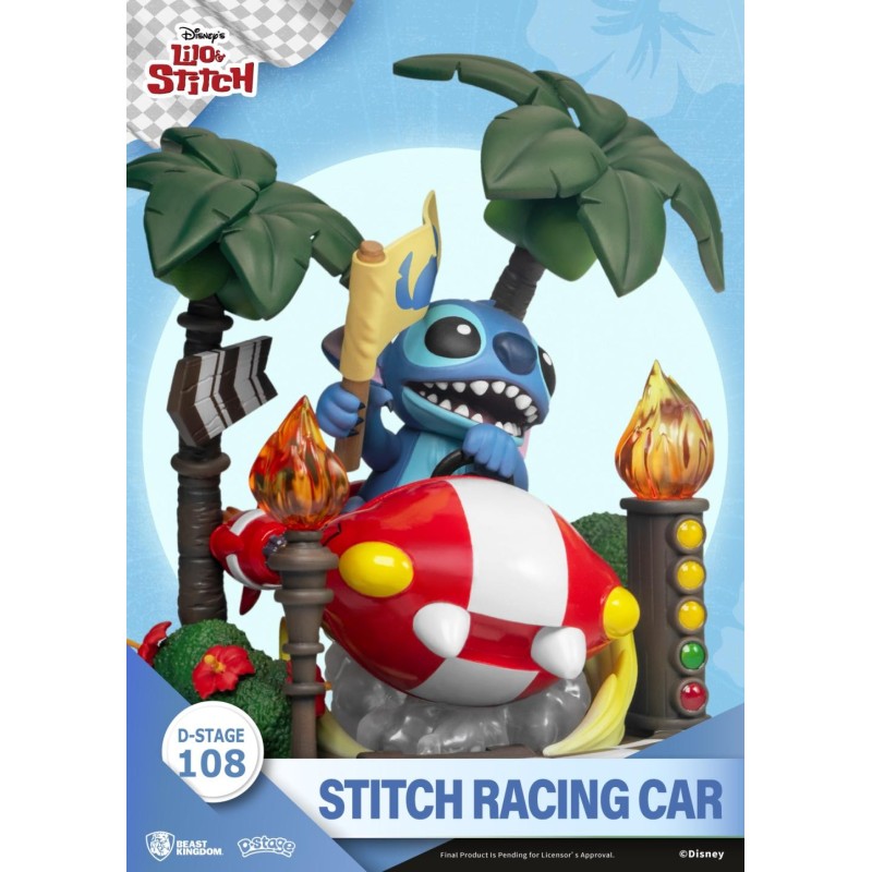 LILO & STITCH - Stitch Racing Car - Diorama D-Stage 14.6cm 