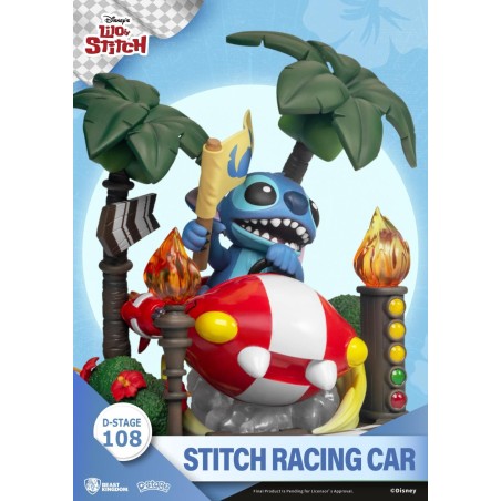 LILO & STITCH - Stitch Racing Car - Diorama D-Stage 14.6cm 