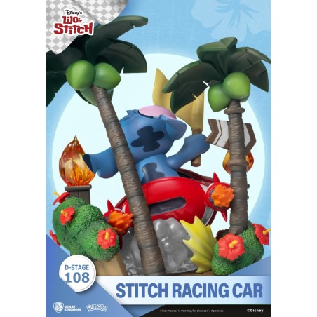 LILO & STITCH - Stitch Racing Car - Diorama D-Stage 14.6cm 