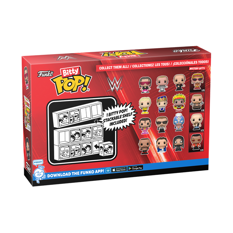 WWE - Bitty Pop 4 Pack 2.5cm - Bret Hart 