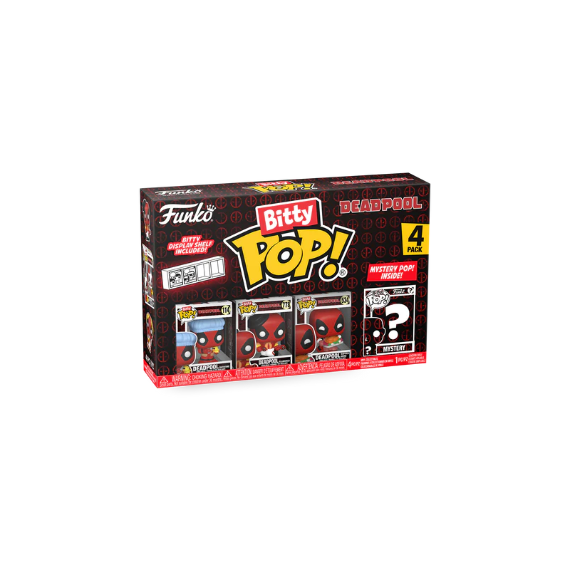 DEADPOOL - Bitty Pop 4 Pack 2.5cm - Bathtime 