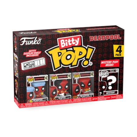 DEADPOOL - Bitty Pop 4 Pack 2.5cm - Bathtime 