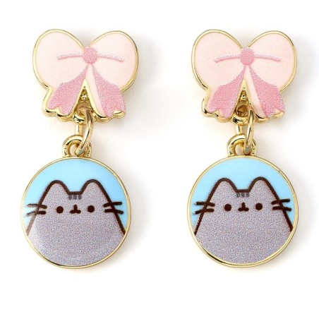 PUSHEEN - Noeud - Boucles d'Oreilles Pendantes 