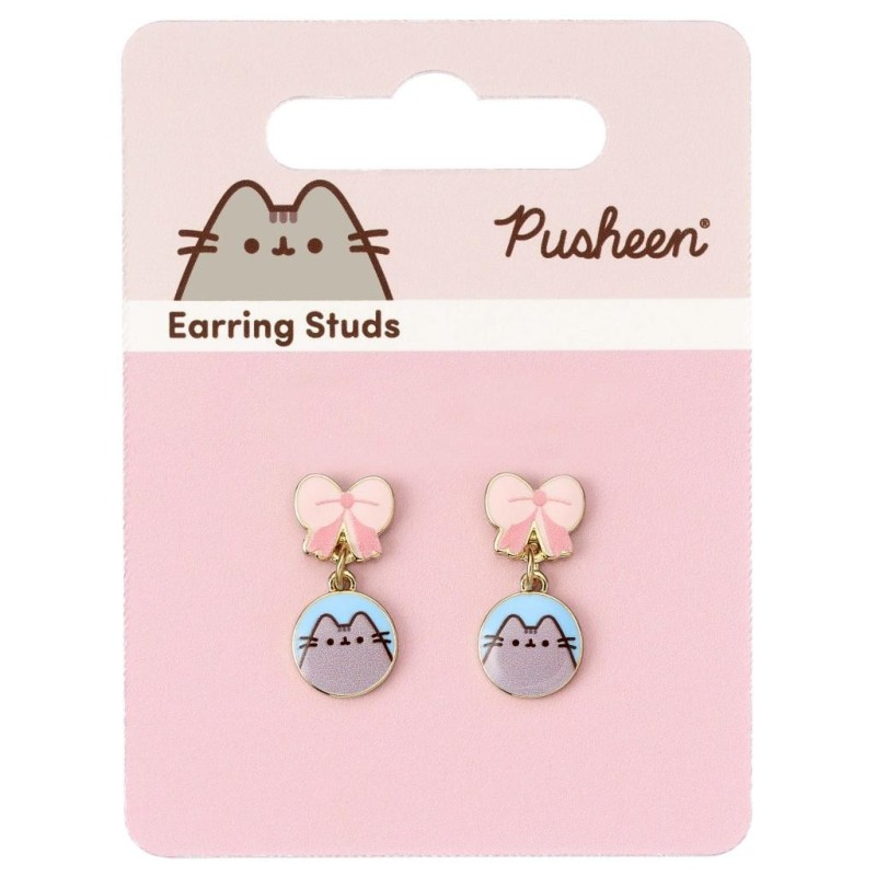 PUSHEEN - Noeud - Boucles d'Oreilles Pendantes 
