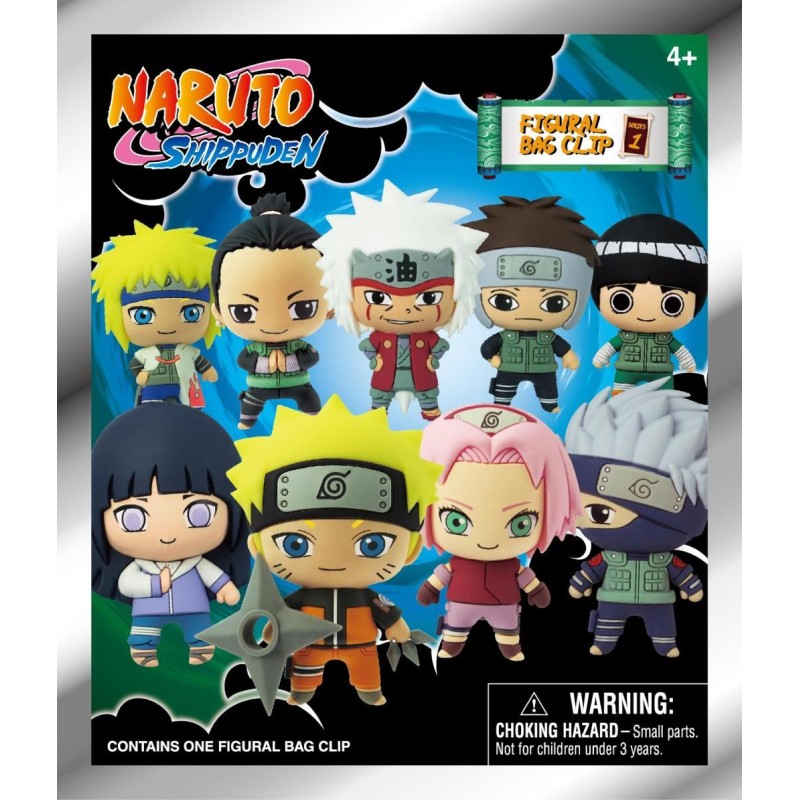 NARUTO SHIPPUDEN - Series 1 - 3D Foam Bag Clip (Display 24 Pcs) 