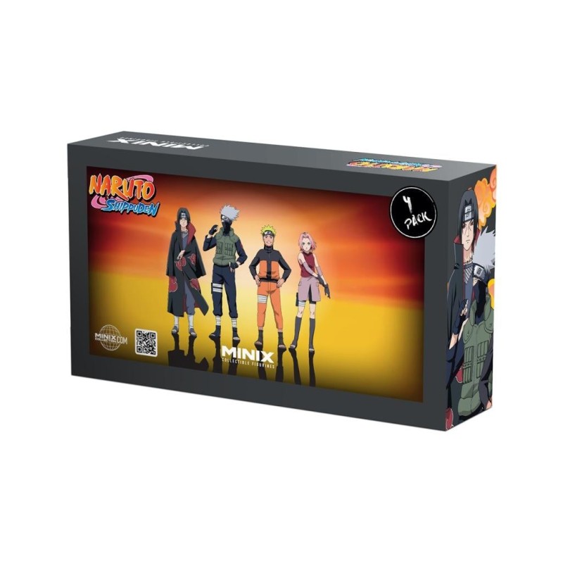 NARUTO SHIPPUDEN - Naruto, Kakashi, Itachi, .. - Pack 4 Fig. Minix 7cm 