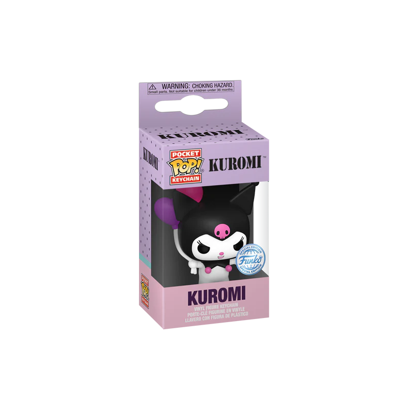 HELLO KITTY - Pocket Pop Keychains - Kuromi (avec Ballon) 