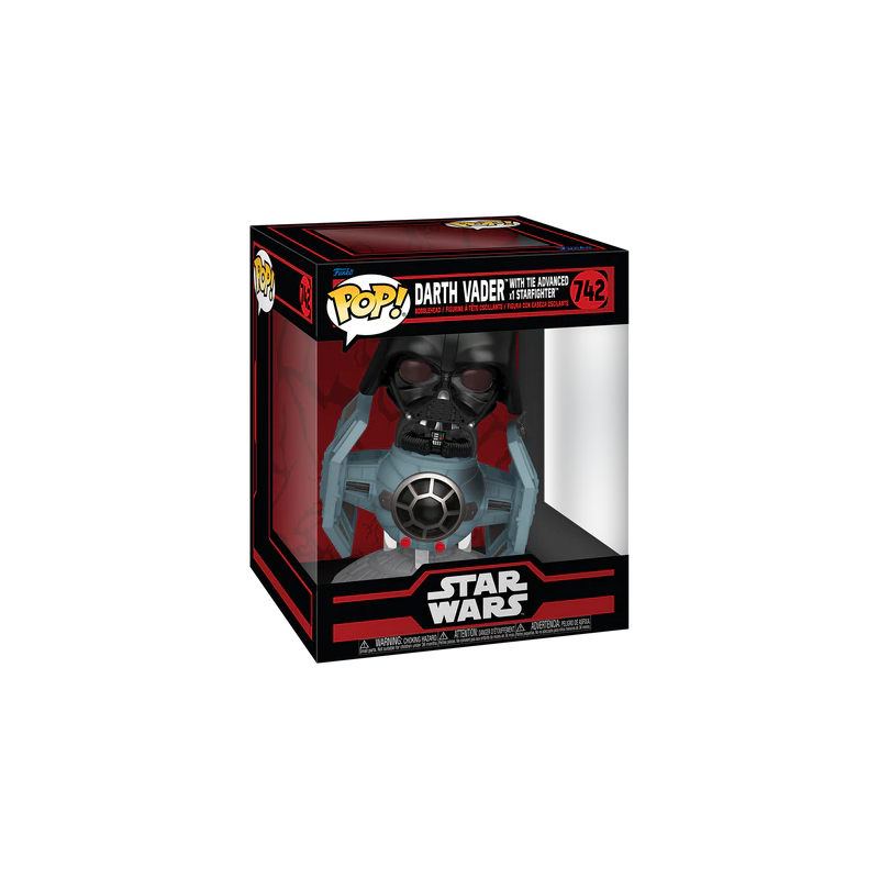 STAR WARS DARKSIDE - POP Ride DLX N° 742 -Tie Advanced avec Dark Vador 