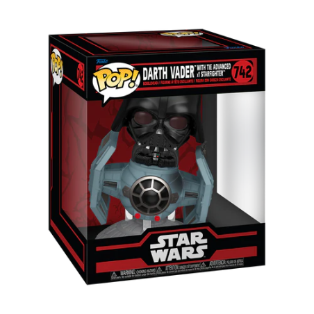 STAR WARS DARKSIDE - POP Ride DLX N° 742 -Tie Advanced avec Dark Vador 
