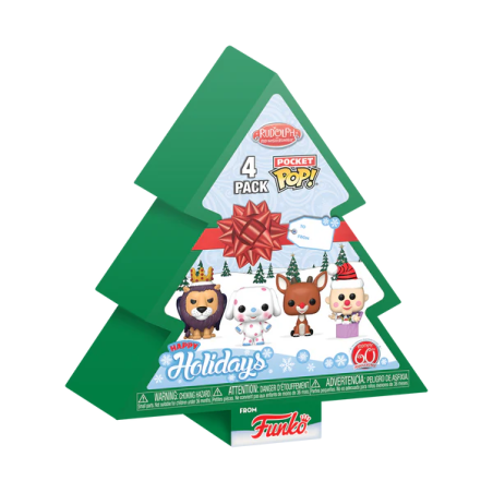 RUDOLPH - Pocket Pop 4 Pack - Tree Holiday 