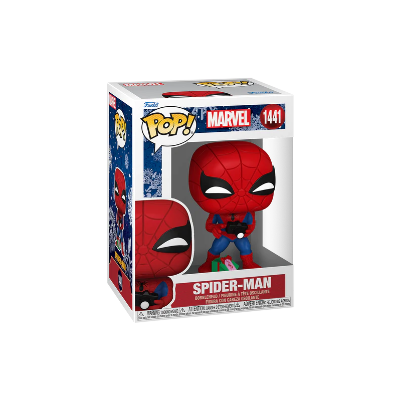 HOLIDAY '24 - POP Marvel N° 1441 - Spider-Man avec cadeau ouvert 